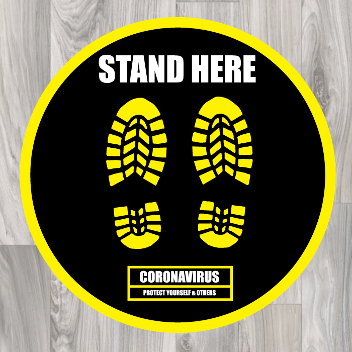 stand here floor sticker