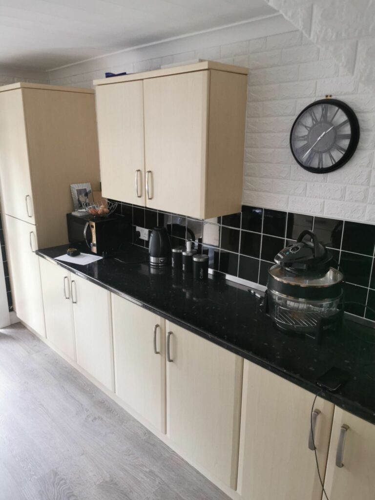 before kitchen wrap